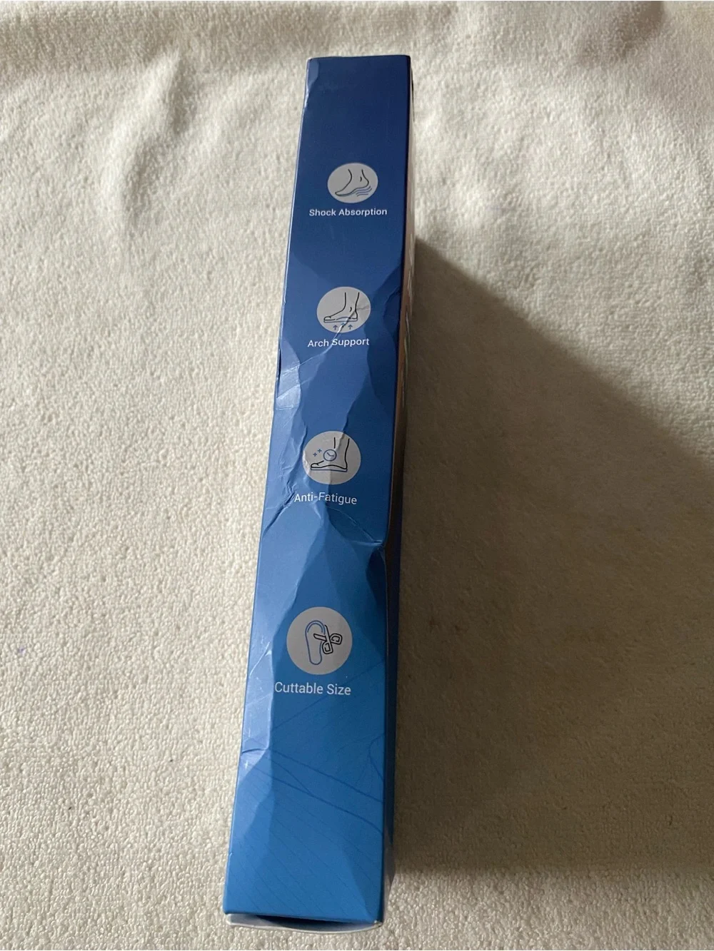 PSVEB Rogers Poron Sport Insoles Arch Support Blue Cuttable Size -Open Box